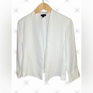 Ann Taylor Factory White Cropped Blazer Jacket